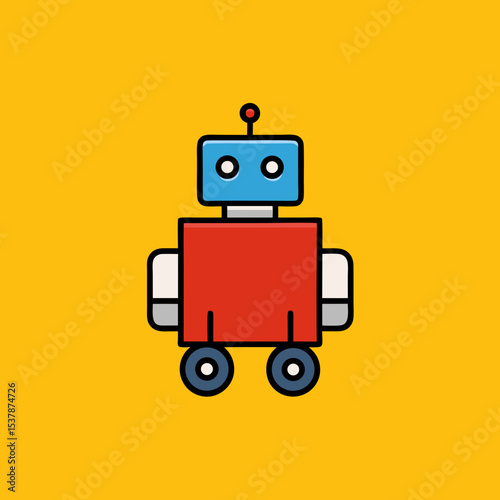 Cute cartoon robot design technology innovation