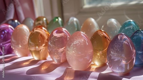 crystal yoni egg in pastel colors
