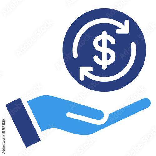 Cash Flow  Icon Element For Design