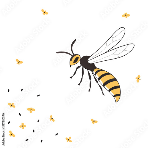 bee and honey
