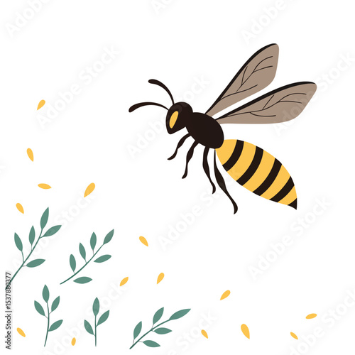 bee and flower