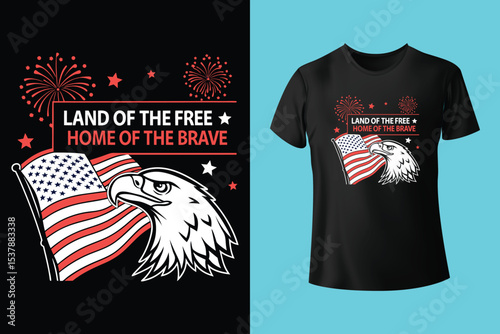 T shirt design vector for independence day.