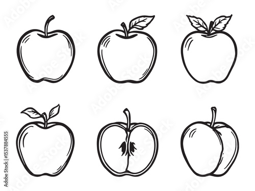 Apple fruit vector art design