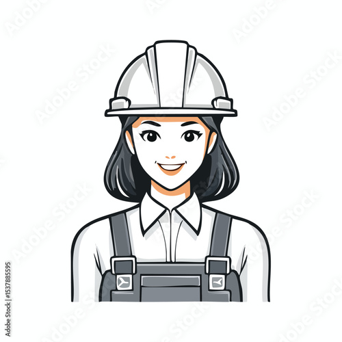 Train engineer line drawing featuring smooth sketch-style strokes in a refined black and white vector design.