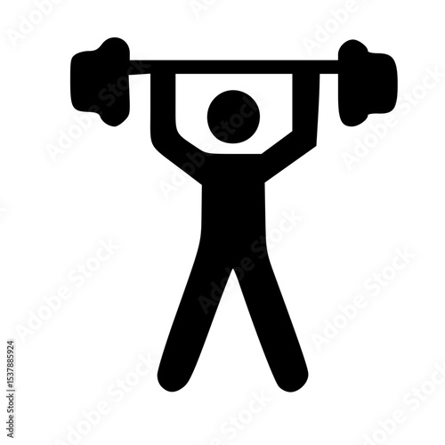 Simple Silhouette Weightlifting Strongman Training Fitness Exercise Sport Symbol Icon