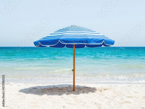 Beach Umbrella Isolated on Transparent Background for Design