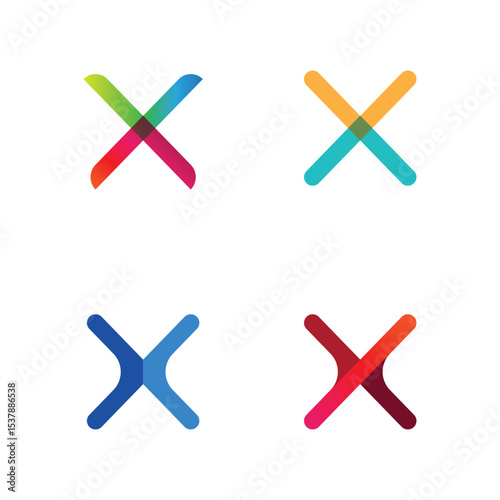 Elegant X Monogram Logo Concept with Clean Vector Style for Microstock Market