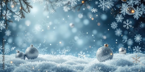 Blue Winter Wonderland Christmas Balls