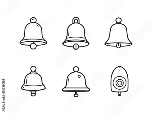 Handbell Minimalist Line Drawing