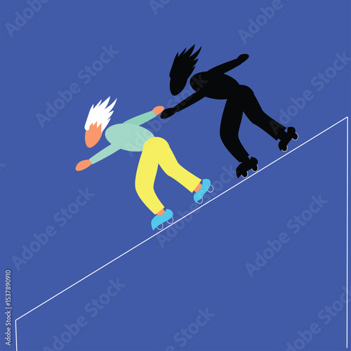 skate boy vector design clean and unique latest illustration skating