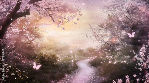Dreamy Fairy-Tale Background Images: Enchanting Vistas for Whimsical Visual Projects. Immerse viewers in a world of magic and wonder with these ethereal backdrops, featuring soft pastels, floating ele