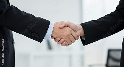 Handshake Between People in Suits