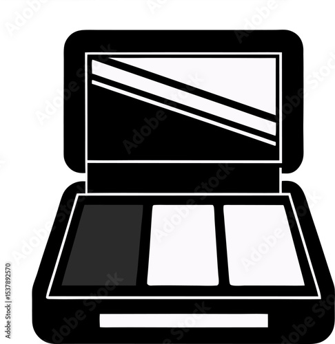 vector illustration of a make up palette