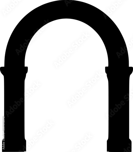 Arch Black Silhouette Vector Illustration Design