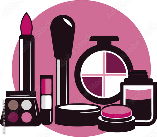 make up brushes and powder