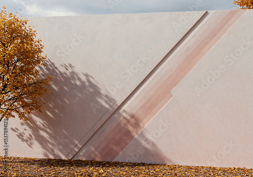 Minimalist Abstract Geometric Patterns with Pastel Gradients and 3D Textures