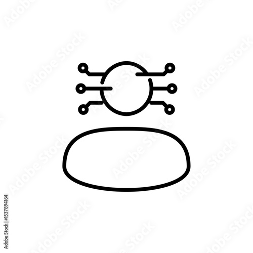 Digital healthcare line icon. Diagnosis, technology, applications, etc. Editable stroke