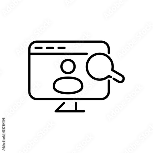Digital healthcare line icon. Diagnosis, technology, applications, etc. Editable stroke
