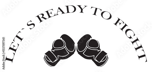 Let`s ready to fight Fist bump glyph icon. Vector illustration.
