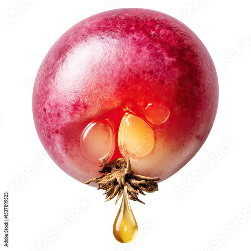 UTI symptoms and bladder scan concept. Juicy and fresh grape with droplets of liquid on its surface. photo