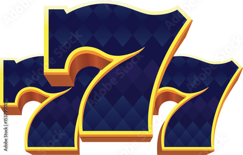 777 casino slot machine illustration 