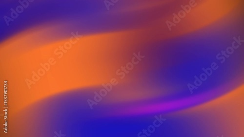 Background abstract blurry orange and blue swirl creates a vibrant dynamic backdrop