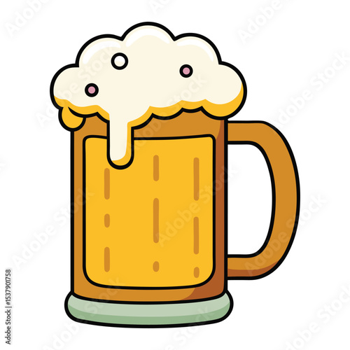 glass of beer with foam