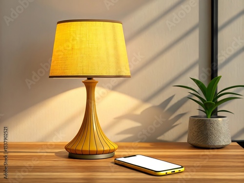 Illuminating Yellow Table Lamp Modern Design for Cozy Ambiance