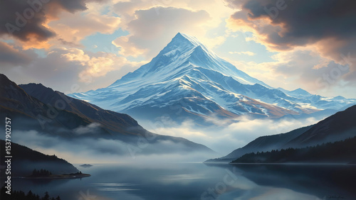 sunrise in the mountains