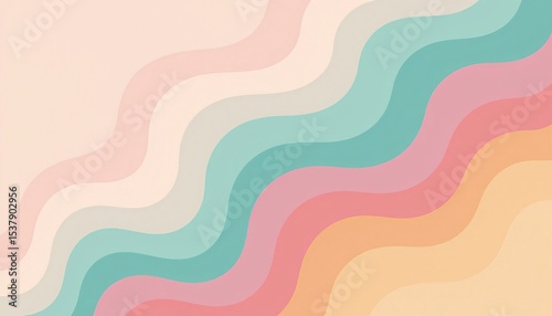 Pastel Gradient Wave Pattern with Smooth Flowing Lines
