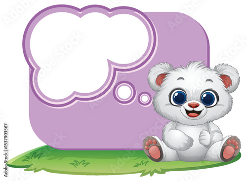 Cute Bear with Thought Bubble