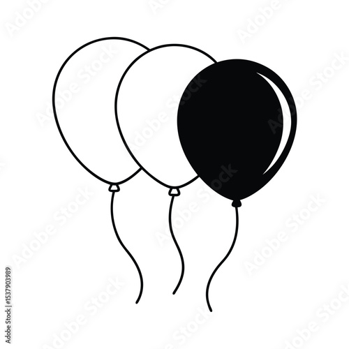 Vibrant collection of balloons in national colors perfect for patriotic celebrations and festive designs