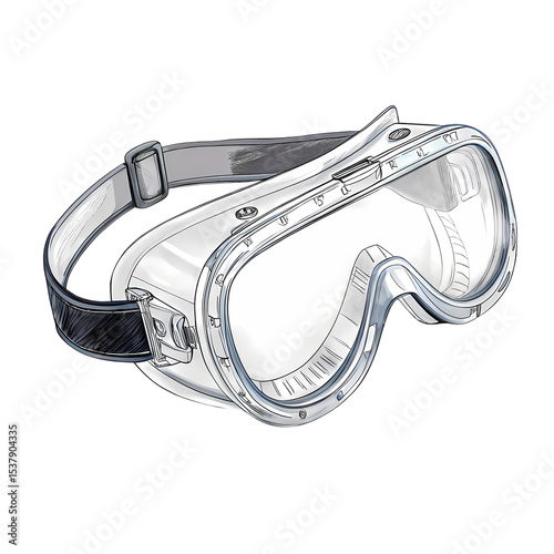 Protective Eyewear: Clear Safety Goggles with Adjustable Strap