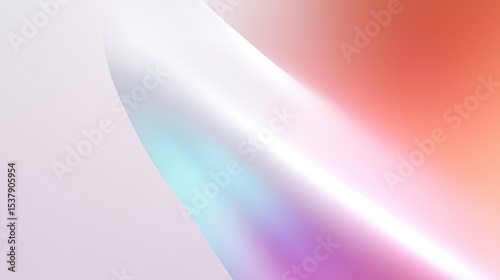 Translucent Wavy Abstract with Colorful Gradient Shine