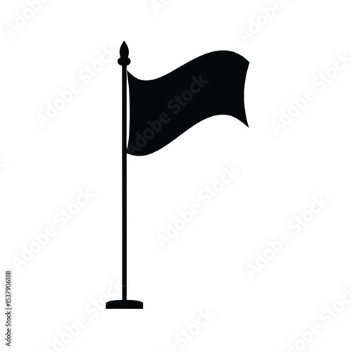 Patriotic flag draped elegantly over a silhouette vector illustration for memorial day independence day or veterans day