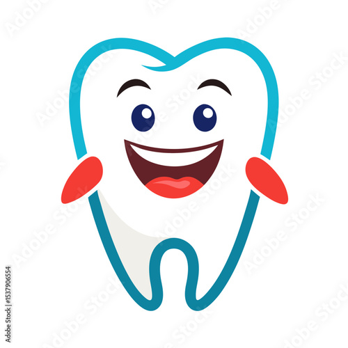 tooth with toothbrush