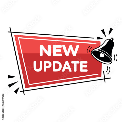 Notification of a fresh update is announced by the ringing of a black bell