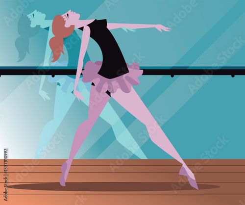 ballerina dancer in the studio