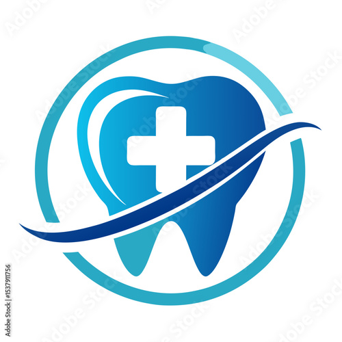 vector medical icon.modern dental clinic emblem abstract tooth symbo