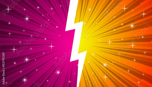 Comic cartoon background design versus fight. vector illustration.