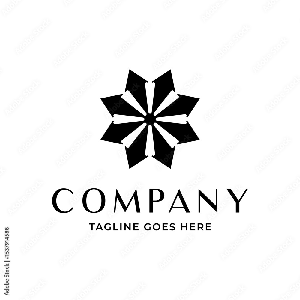 Obraz premium abstract round circle arrow logo design