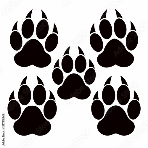 Animal Claw Mark Vector Illustrations – Paw Print Symbols for Design Use