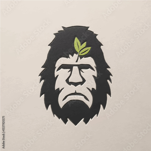  A bold and modern 3D logo featuring a stylized monkey head. Designed with sharp contours and dynamic shading to create a realistic and impactful look. Suitable for gaming brands, tech startup