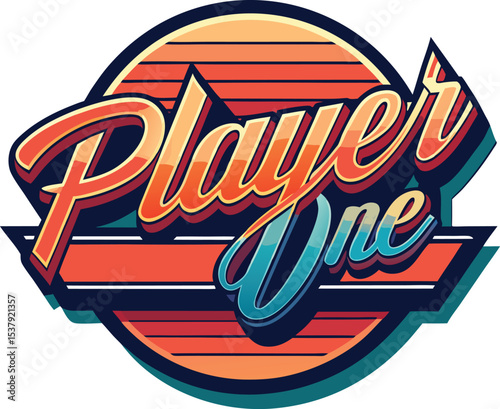 palyer one typography tshirt design print ready eps file 