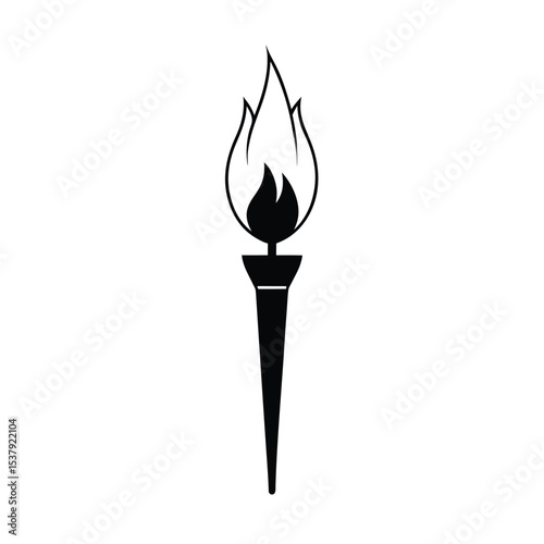 Symbolic passing of a torch a vector illustration of a hand off representing legacy success and teamwork
