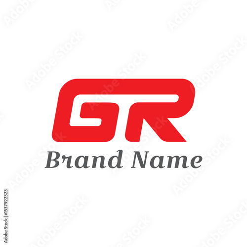 GR letter logo vector illustration. CMYK color mode. EPS file.
