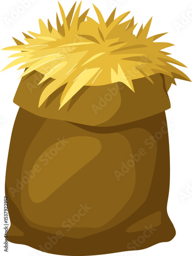 Sack of Hay Illustration

