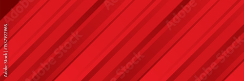 Red banner background with modern dynamic stripes and lines. Suit for business banner, header, report, corporate, institution, party, festive, seminar, and talks