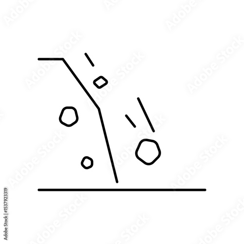 Disaster related icon with editable outline