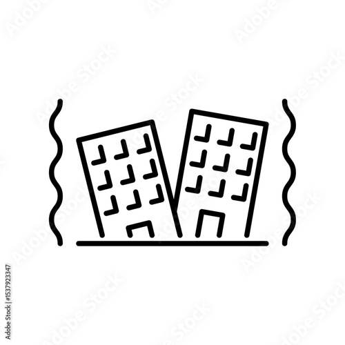 Disaster related icon with editable outline